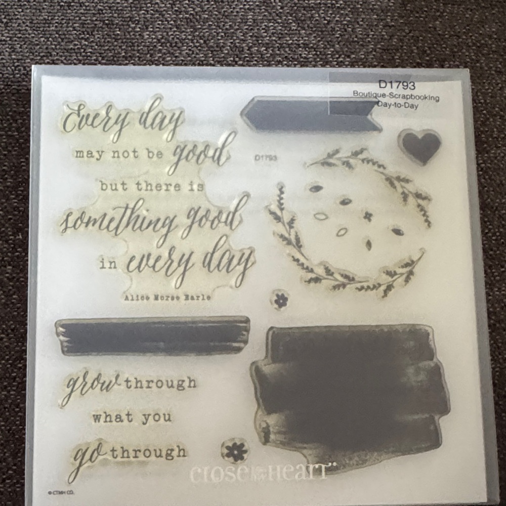 Close to My Heart Inspirational Design Stamps - Black and Gray